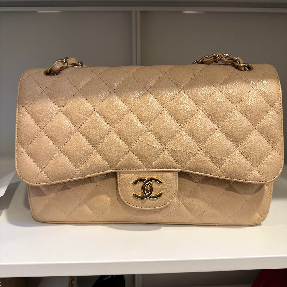 SOLD Chanel Tan Quilted Shoulder Bag